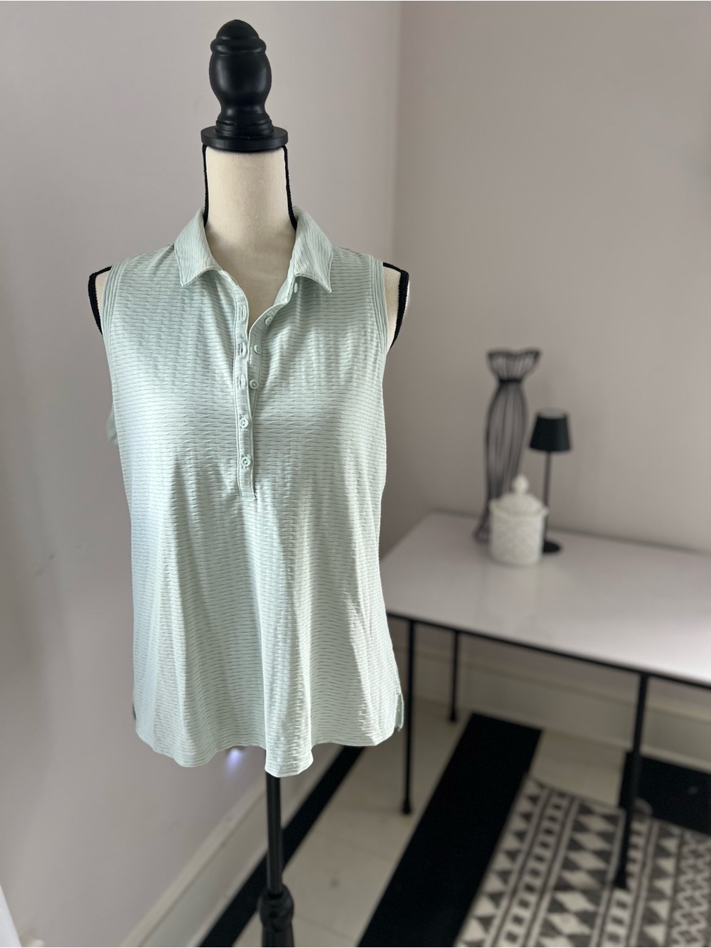 CALIA by Carrie Underwood Sleeveless Polo in Light Mint
